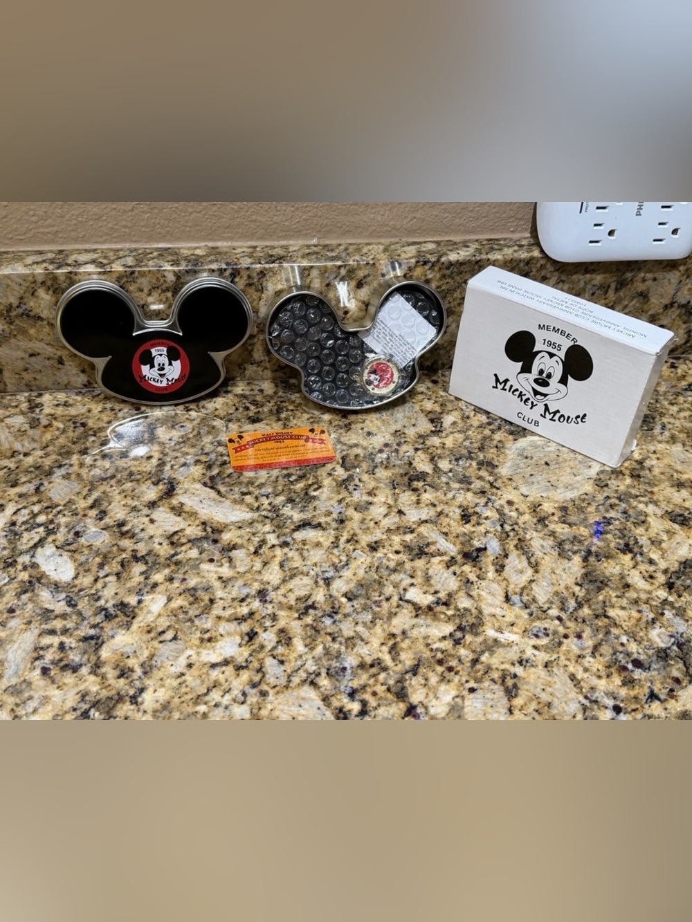Vintage Mickey Mouse 1960's Style Watch and Original Metal Mickey Ears Case NEW